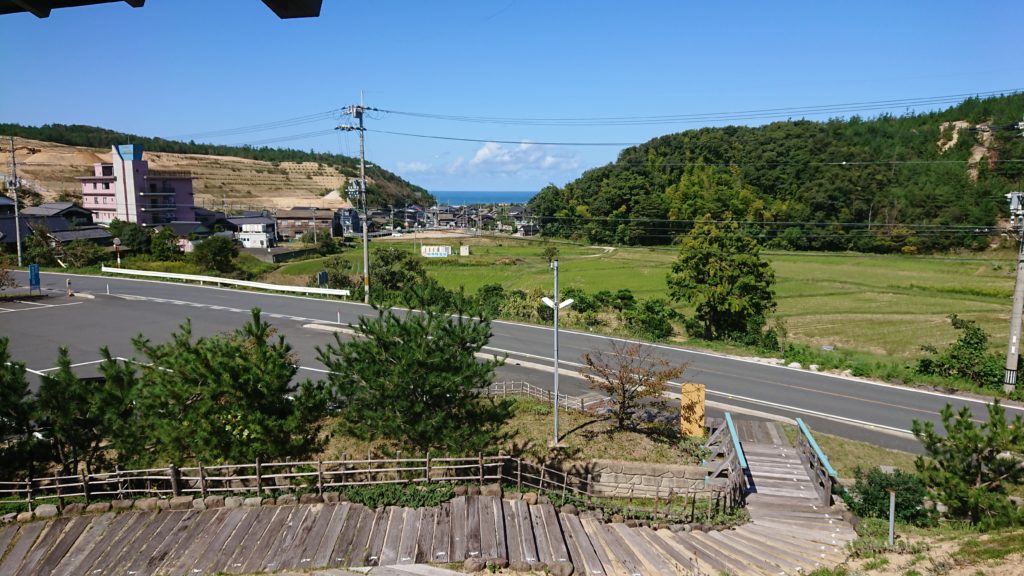 琴引浜鳴き砂文化館から見える海