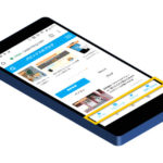 スマートフォンとフッターメニュー