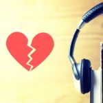 ホントヘッドホンと割れたハート