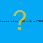 「Does not redirect HTTP traffic to HTTPS」のメッセージと、はてなマーク